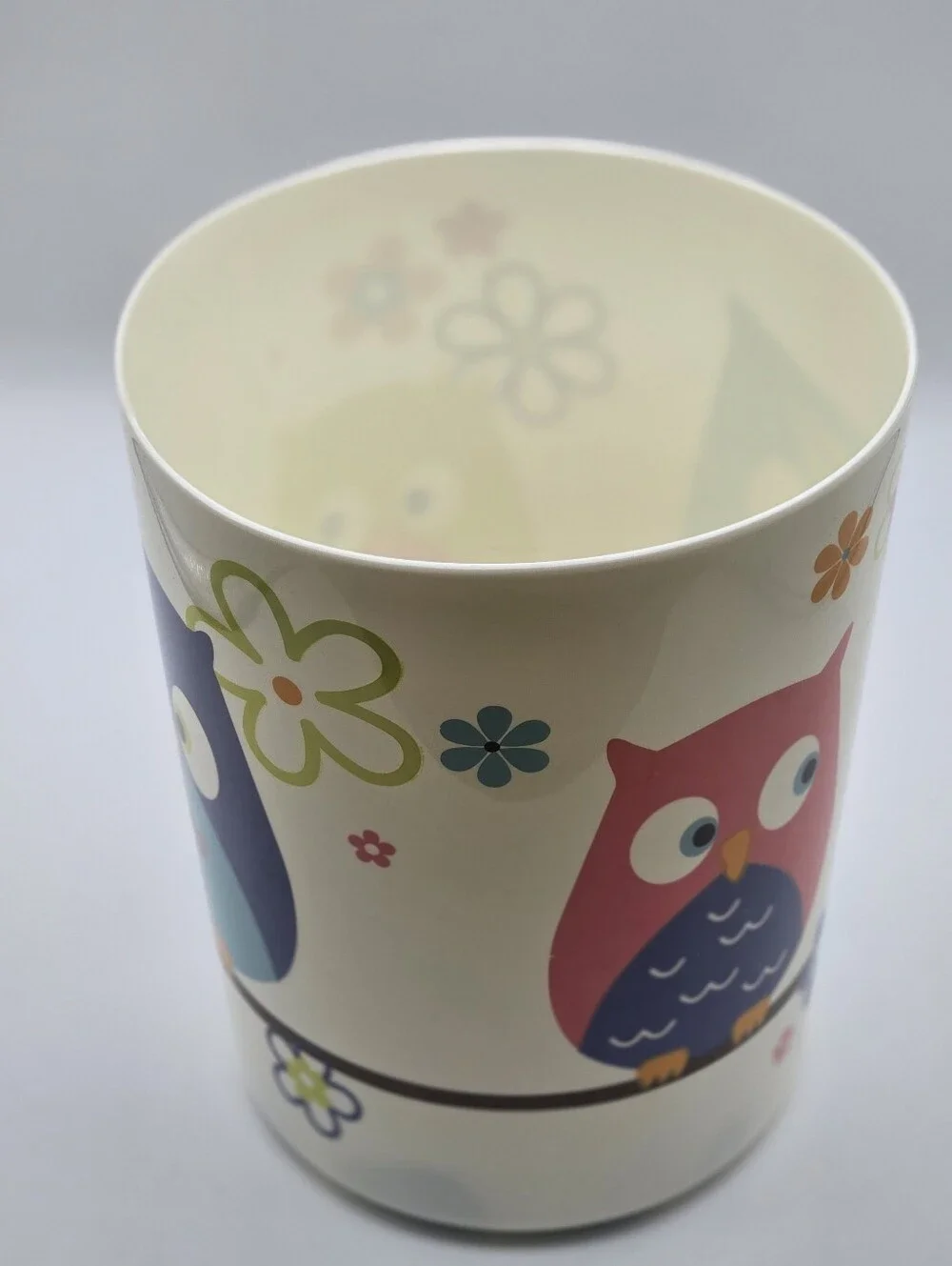 Children's Bathroom Owl Wooden Stool Owl Shower Curtain Hooks Owl Trashcan